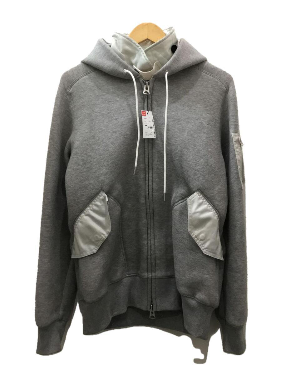 sacai◆ジップパーカー/1/コットン/GRY/21-02638M_画像1