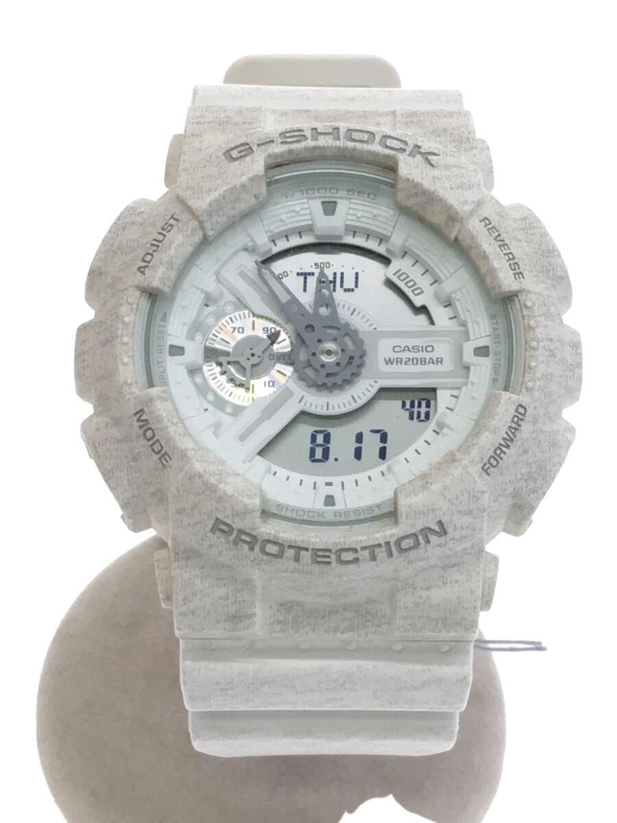 CASIO◆CASIO/クォーツ腕時計・G-SHOCK/デジアナ/ホワイト_画像1