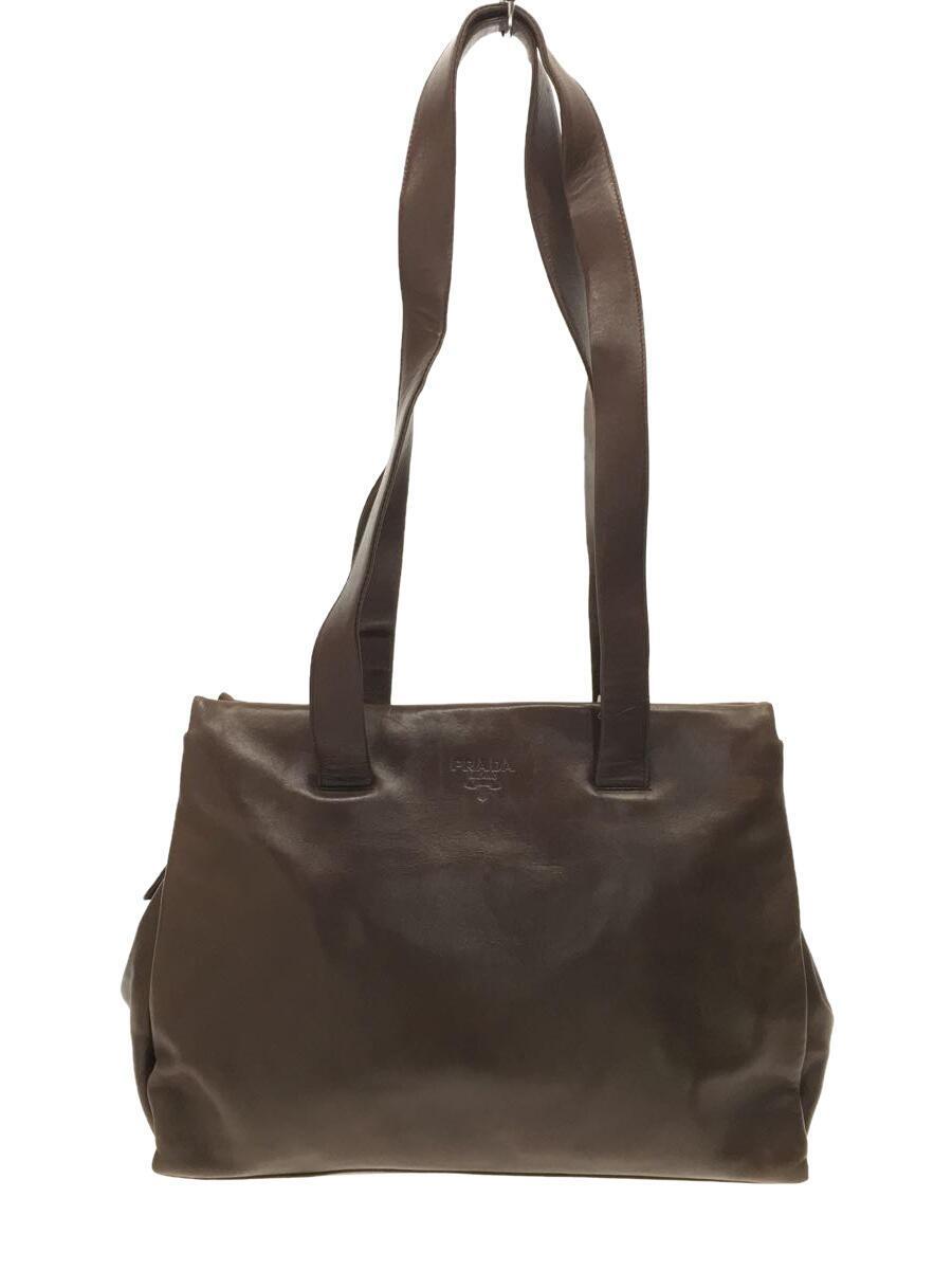正規品! PRADA◇トートバッグ/レザー/BRW その他 - fishtowndistrict.com