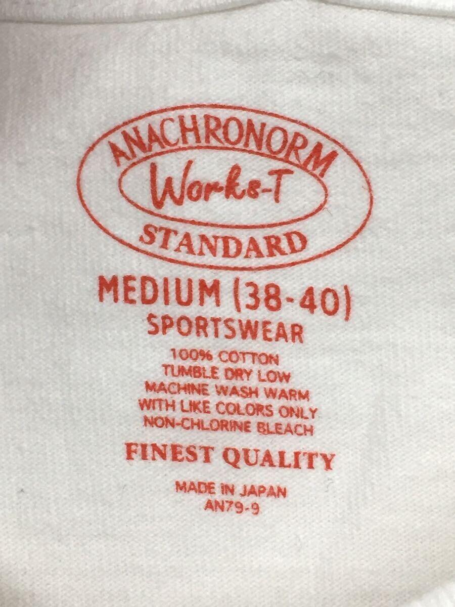 ANACHRONORM◆Tシャツ/M/コットン/WHT_画像3