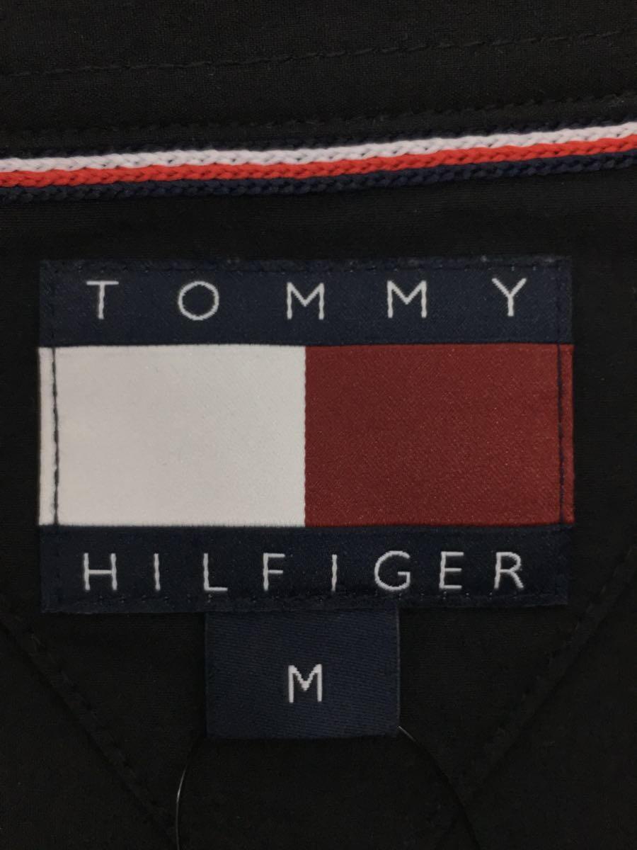 TOMMY HILFIGER◆半袖シャツ/M/ナイロン/BLK/ナイロンシャツ_画像3