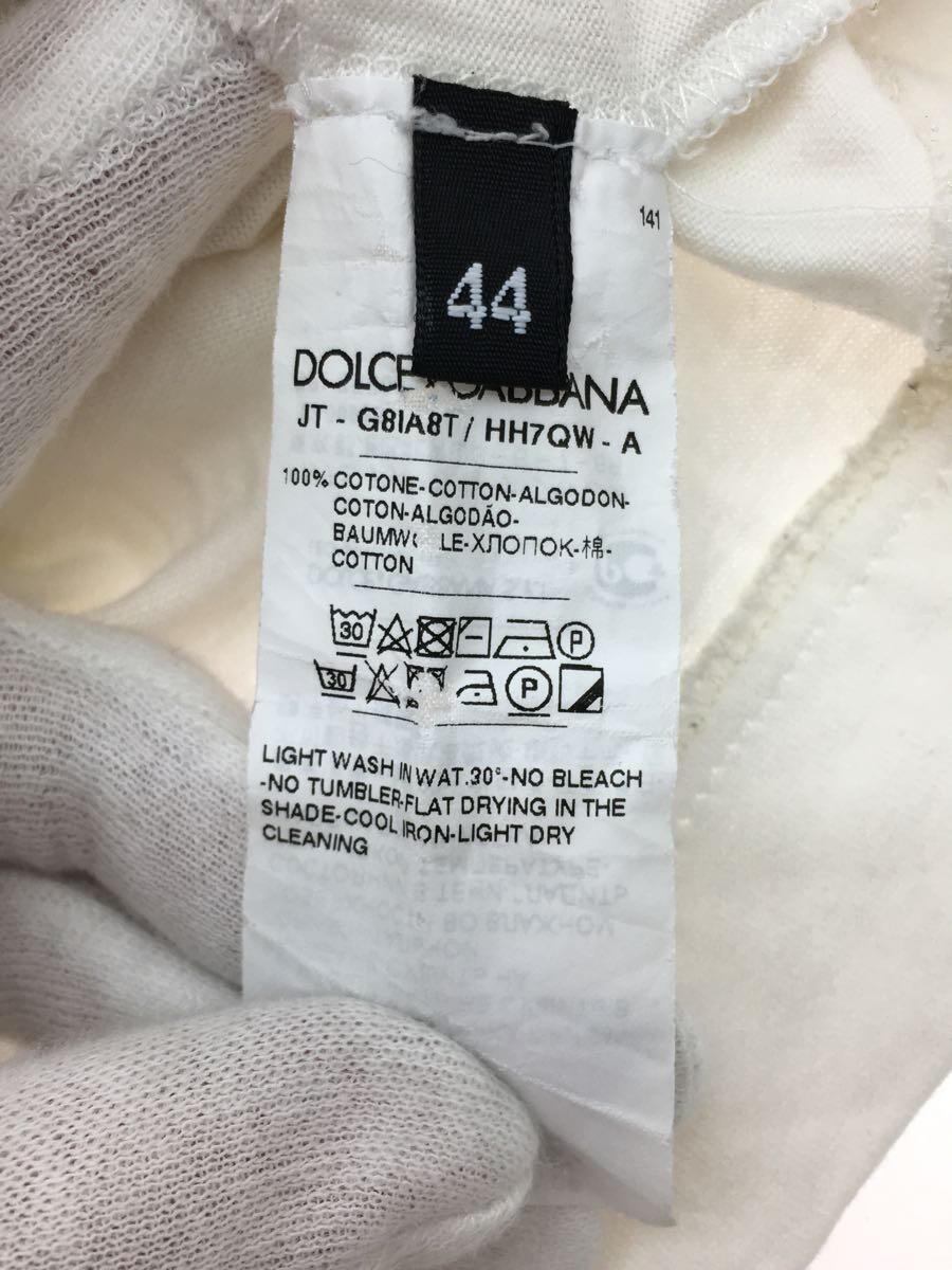 DOLCE&GABBANA◆Tシャツ/44/コットン/CRM/無地/HH7QW_画像4