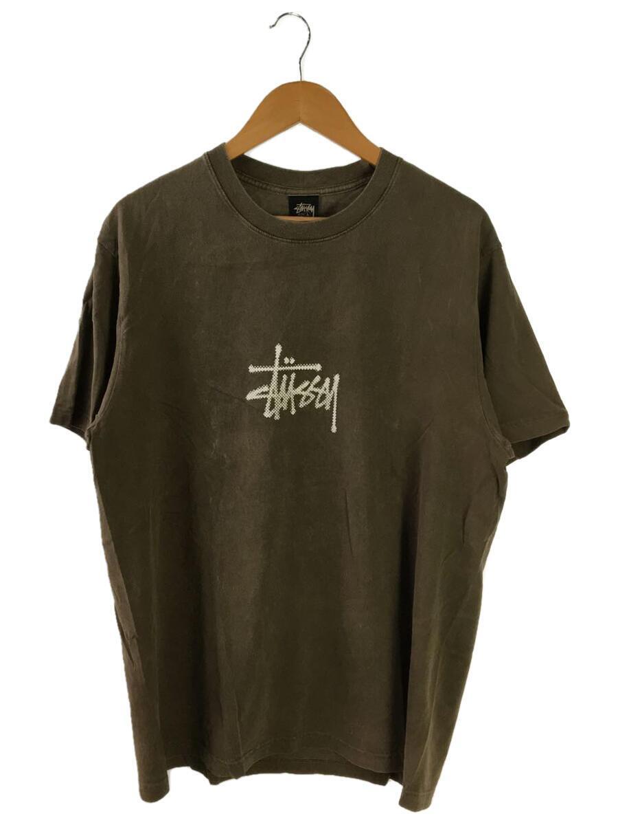 STUSSY◆Tシャツ/L/コットン/BRW