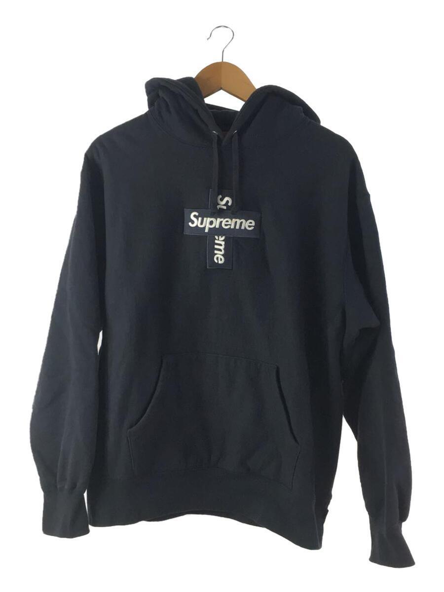 Supreme◆20AW/Cross Box Logo Hooded Sweatshirt/パーカー/M/コットン/NVY