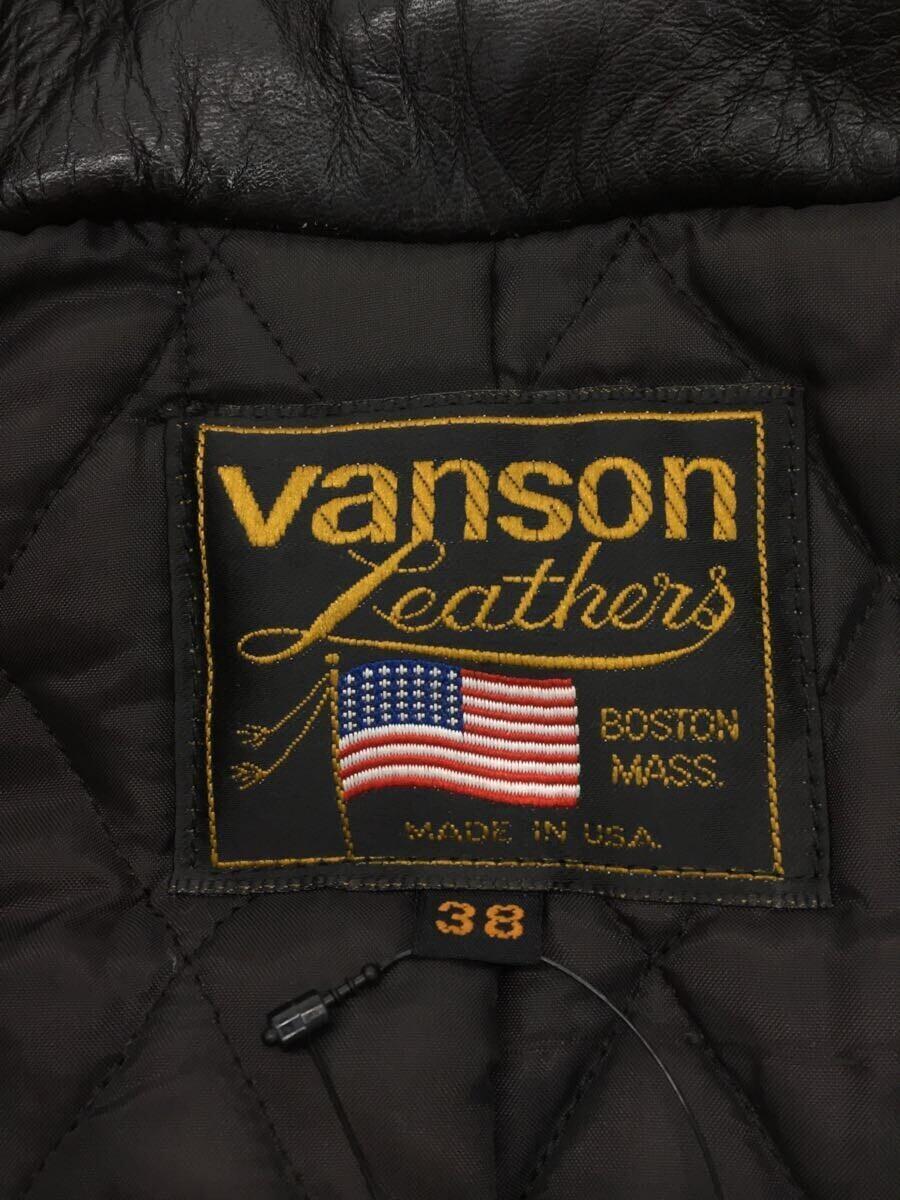 VANSON* double rider's jacket /38/ leather /BLK