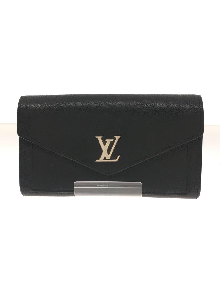 LOUIS VUITTON◆ポルト・フォイユ・マイロックミー_BLK/牛革/ブラック/メンズ/M62530_画像1