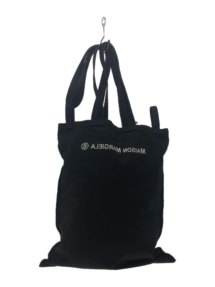 MM6◆BERLIN BAG/反転ロゴ/トートバッグ/キャンバス/BLK/無地/S54WC0058_画像1