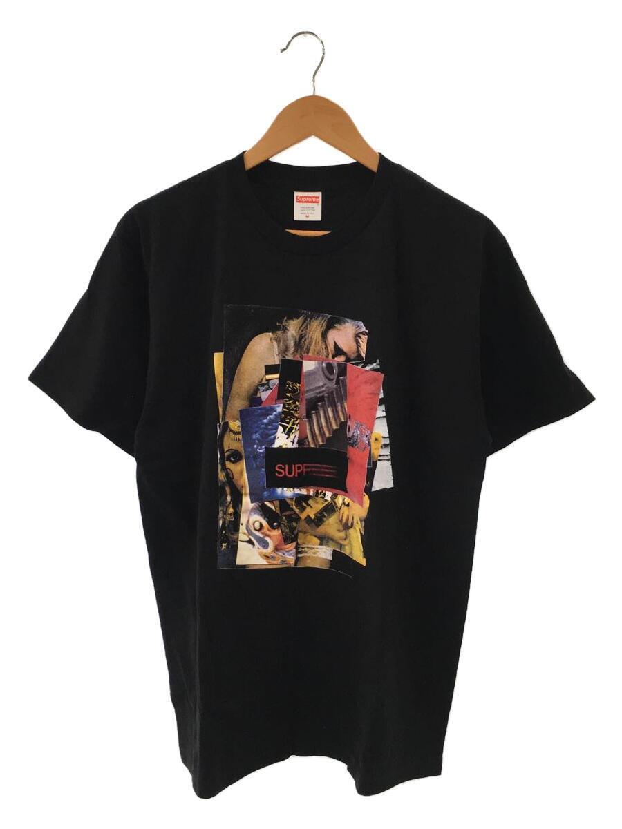 Supreme◆21AW/stack tee/Tシャツ/M/コットン/BLK/プリント/stack tee