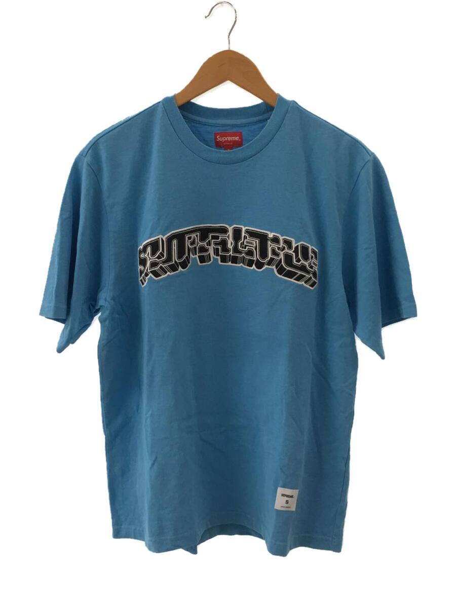 Supreme◆Block Arc S/S Top/Tシャツ/S/コットン/BLU_画像1