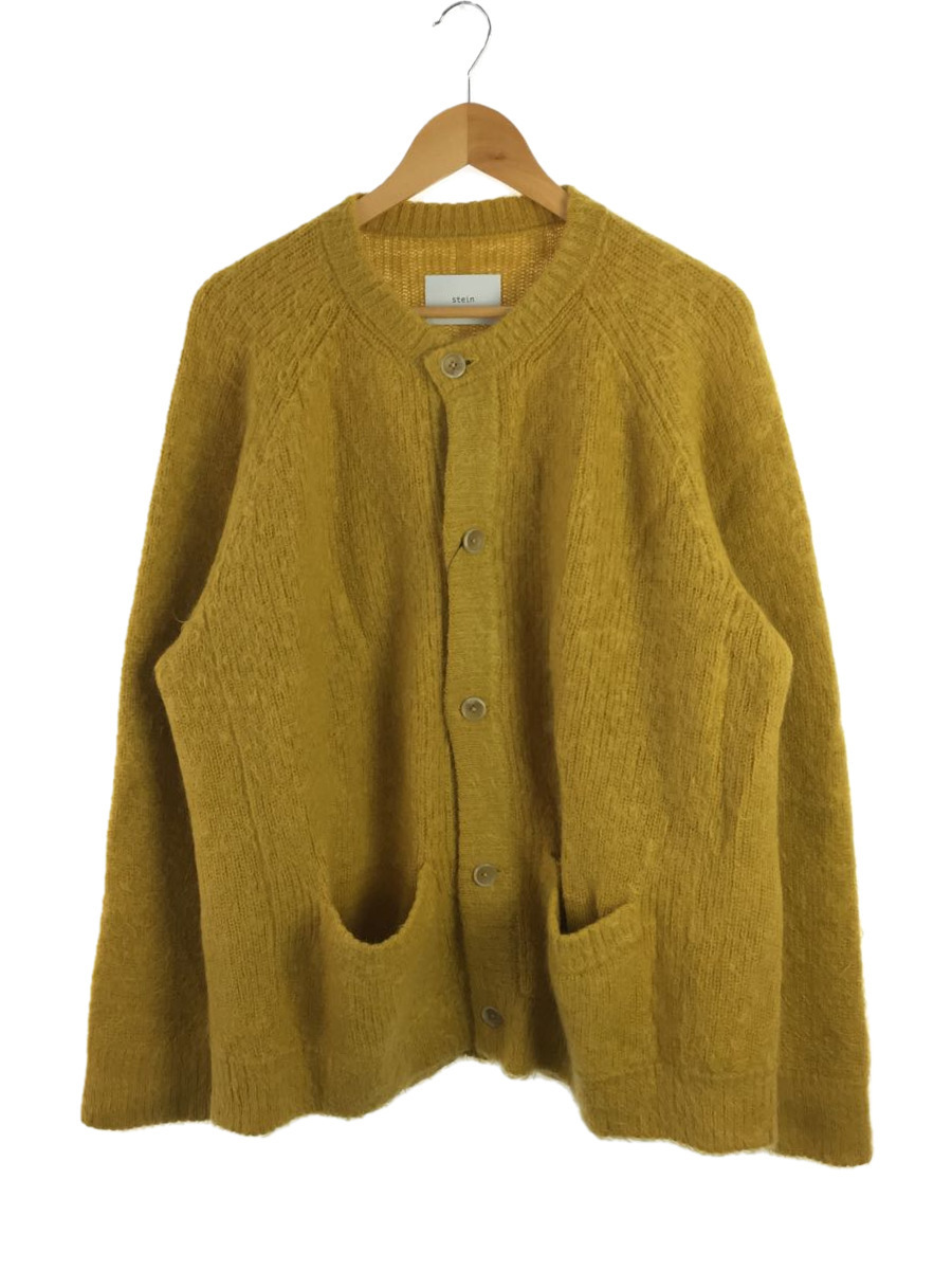 stein◆21AW/SUPER KID MOHAIR CARDIGAN/S/ウール/モヘア/イエロー