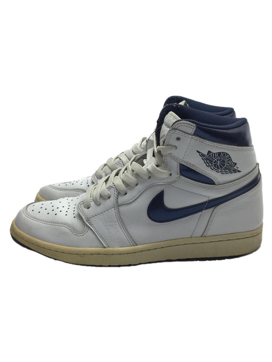 NIKE◆AIR JORDAN 1 RETRO HIGH OG/エアジョーダン1レトロハイ/ホワイト/27cm/WHT_画像1