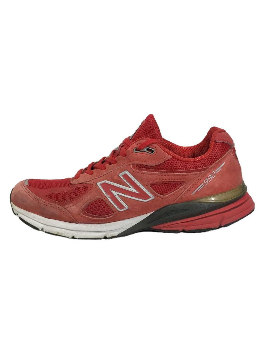 NEW BALANCE◆M990/レッド/Made in USA/27.5cm/RED