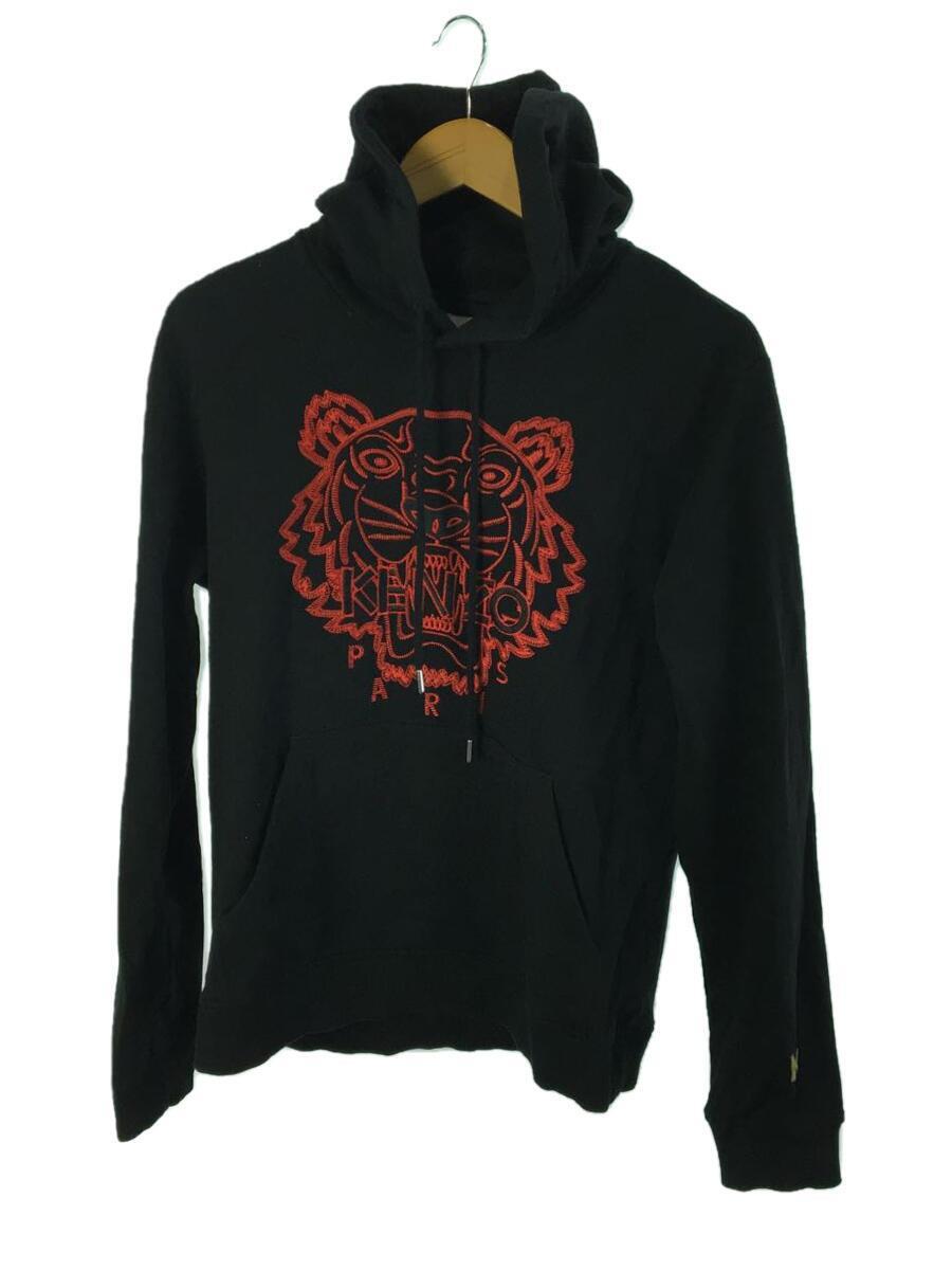 KENZO◆Tiger Embroidered Hoodie/M/コットン/BLK/FB55SW3304MM