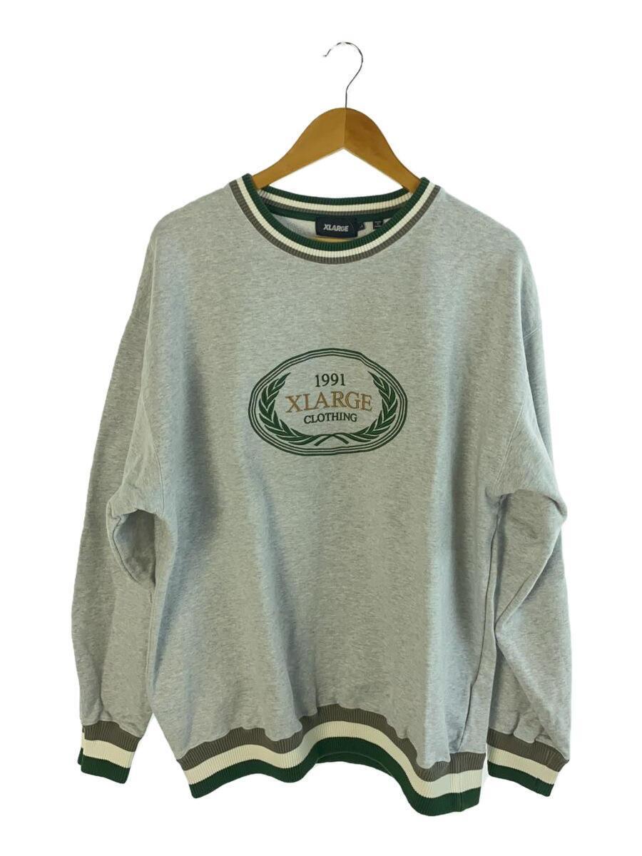 年末のプロモーション X-LARGE◇21AW/RIB LINE SWEAT/スウェット/L