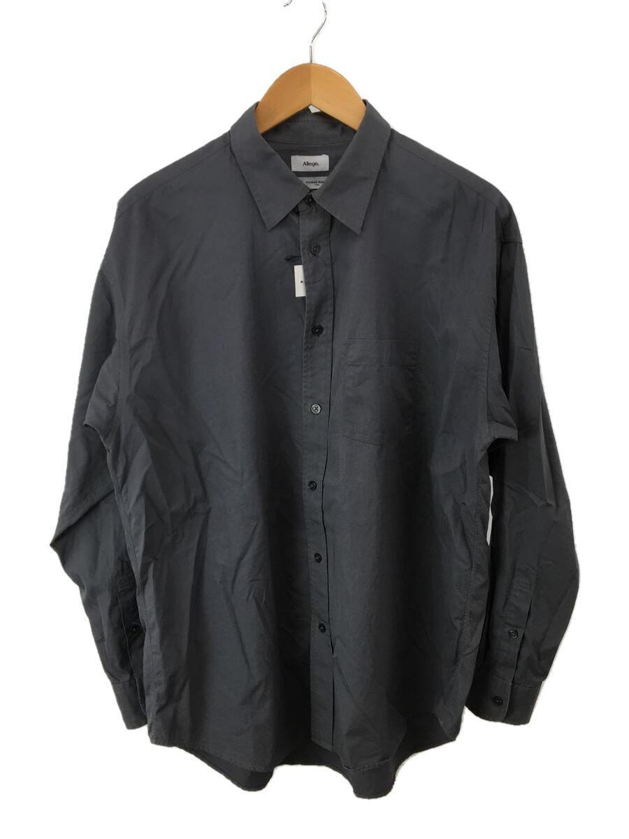 ALLEGE◆Standard Shirt/4/コットン/グレー/ALSTN-SH01/襟袖汚れあり_画像1