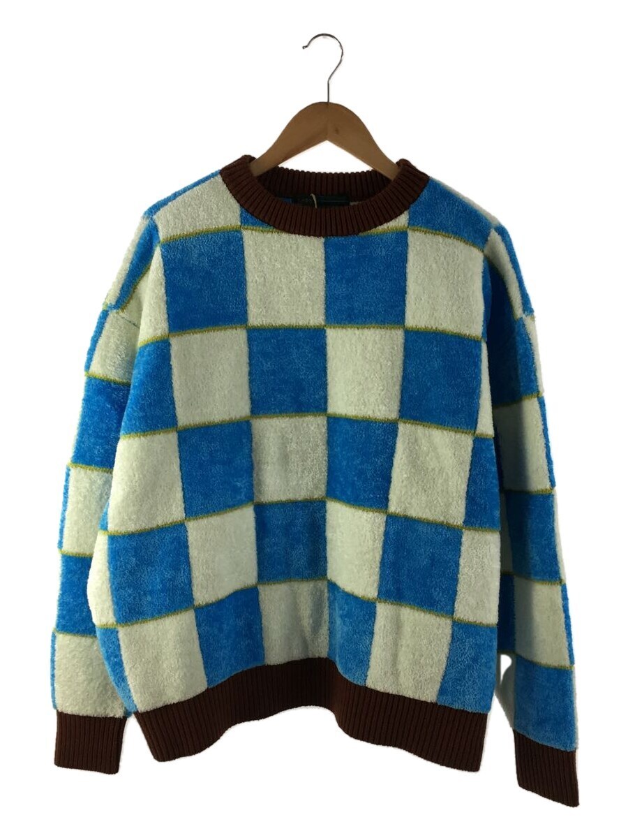 本物の gim Sweater/セーター/L/ポリエステル/ブルー Towel CONTEXT