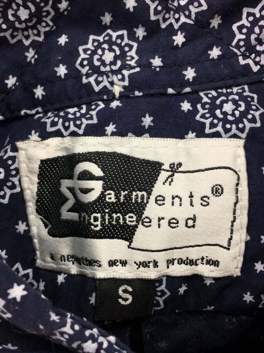 Engineered Garments◆プルオーバー/半袖シャツ/S/コットン/NVY/総柄_画像3