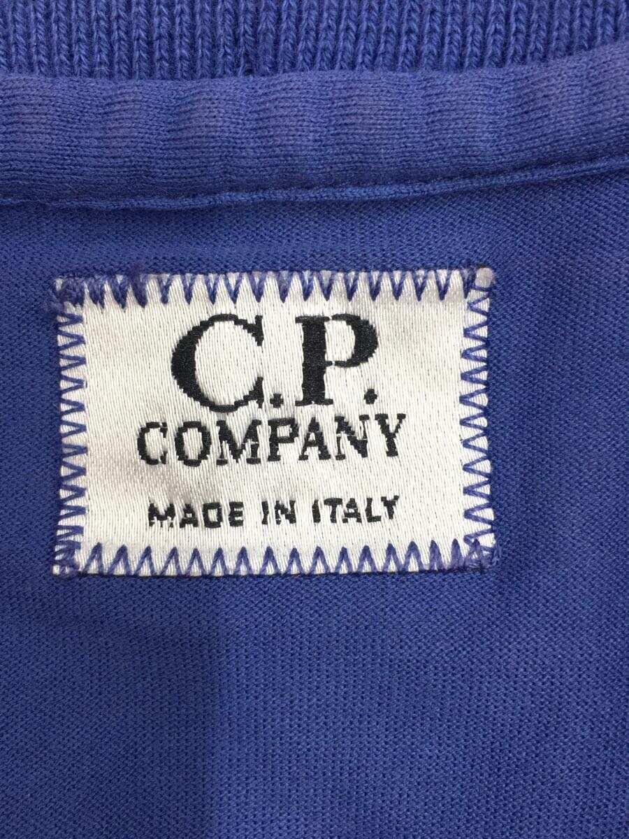 C.P.COMPANY◆Tシャツ/M/コットン/BLU/襟付き/90s_画像3