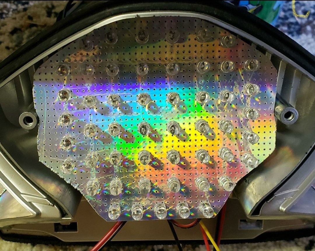 アドレス V125G 流れるような LED くるくるテールランプ RGB レインボー 基盤 LEDテールの画像3