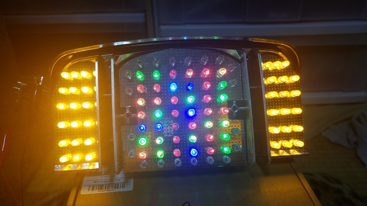 CBX400F CBX550F フルLEDテールランプ　基盤　三枚セット　流星　RGB レインボー　速い　くるくるテールランプ　汎用_画像8