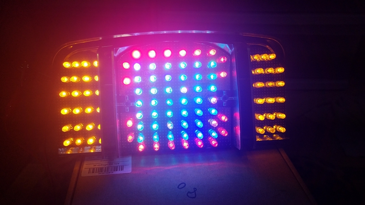 CBX400F CBX550F フルLEDテールランプ　基盤　三枚セット　流星　RGB レインボー　速い　くるくるテールランプ　汎用_画像2