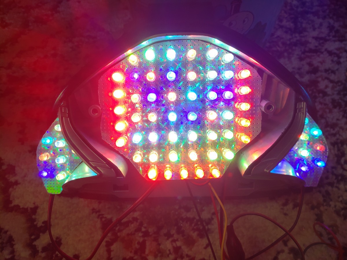 アドレス V125G 流れるような LED くるくるテールランプ RGB レインボー 基盤 LEDテールの画像1