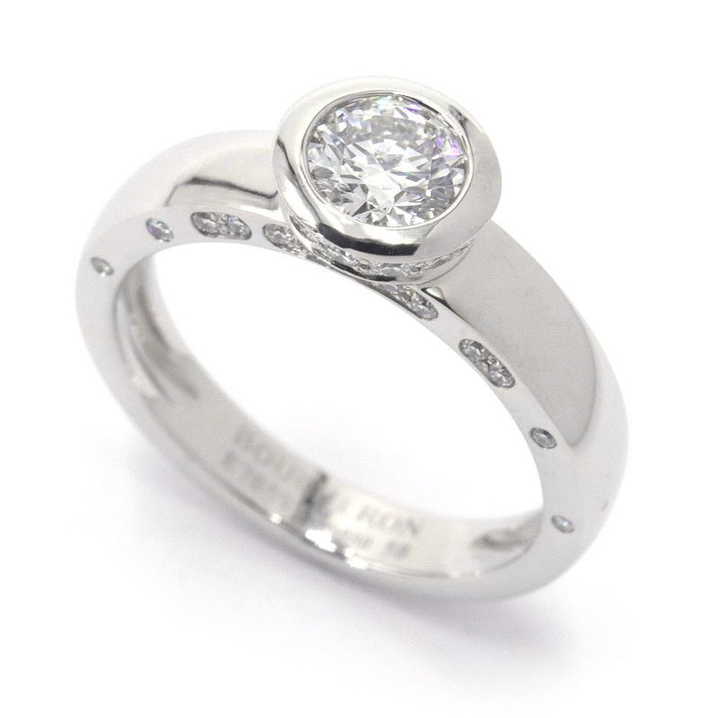 新作人気モデル ブシュロン リング 送料無料 中古 指輪 ダイヤリング プラチナ 新品仕上済 ダイヤモンド Pt950 0.53ct 約9.5号 #50 E/VVS1/EXCELLENT 指輪