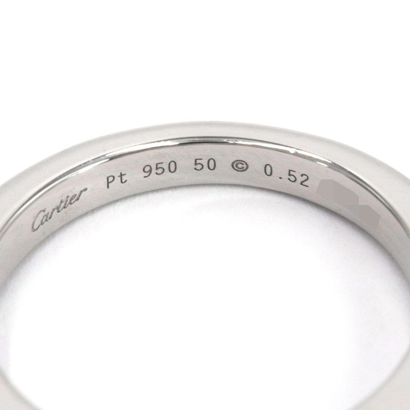  Cartier ba Rely na sleigh tail ring #50 10 number E/VVS1/EXCELLENT 0.52ct Pt950 new goods finish settled platinum ring jewelry used free shipping 