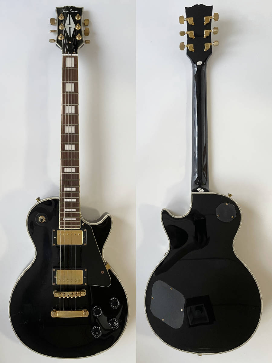 直接引取可 Tony Smith トニースミス エレキギター レスポールタイプ Les Paul Custom Black 中古 現状渡し ケース付き_画像2