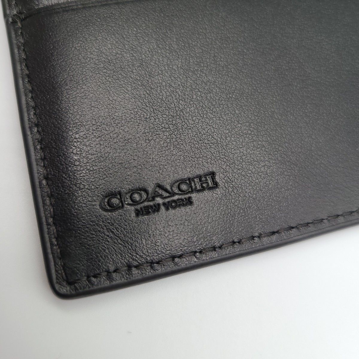COACH 長財布 新品 ブラック シグネチャー レザー 最新作 メンズ