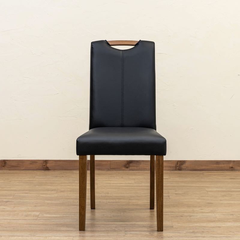【送料無料】ダイニングチェア 椅子 イス 合成皮革 ブラック ホワイト【2脚セット】_画像3