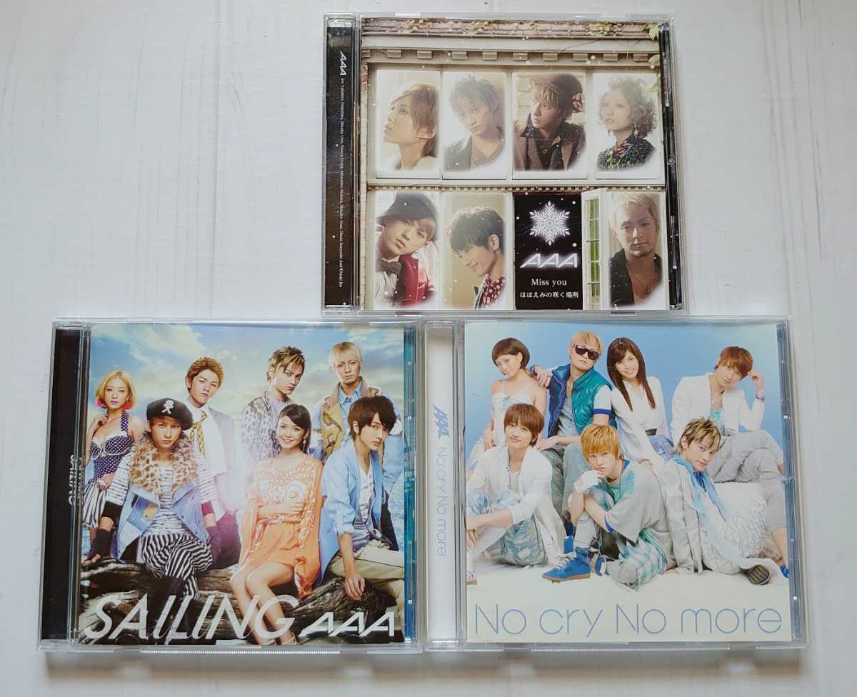 AAA / CD 『Miss You / ほほえみの咲く場所』『No Cry No More』『SALING』 小室哲哉 トリプルエー_画像1