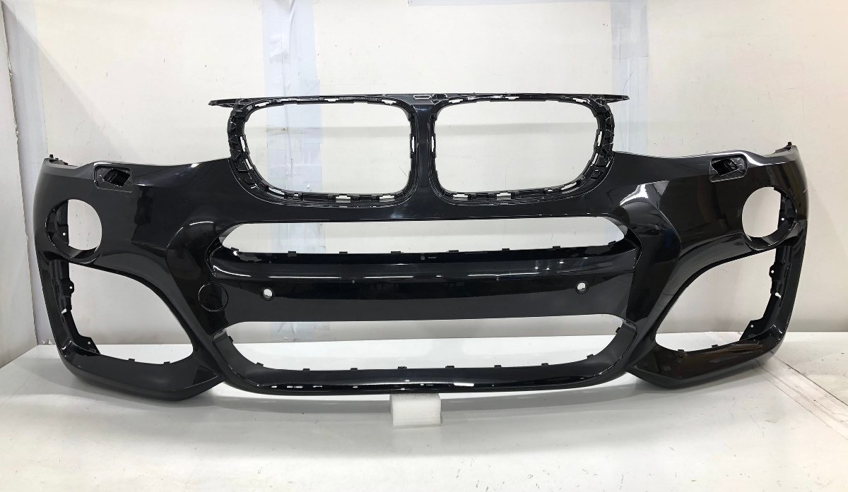 BMW X3 Mスポーツ F25 後期 純正 フロントバンパー 5111-8056874 ブラックメタ（B48-45ｍ）_画像1