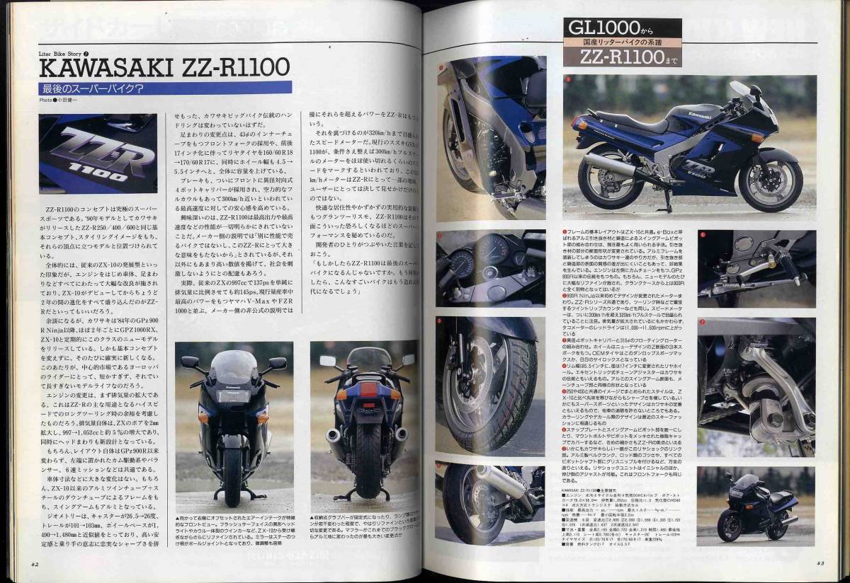 【c3152】90.4 別冊モーターサイクリスト／日本リッターバイクの系譜 GL1000からZZ-R1100まで、..._画像3