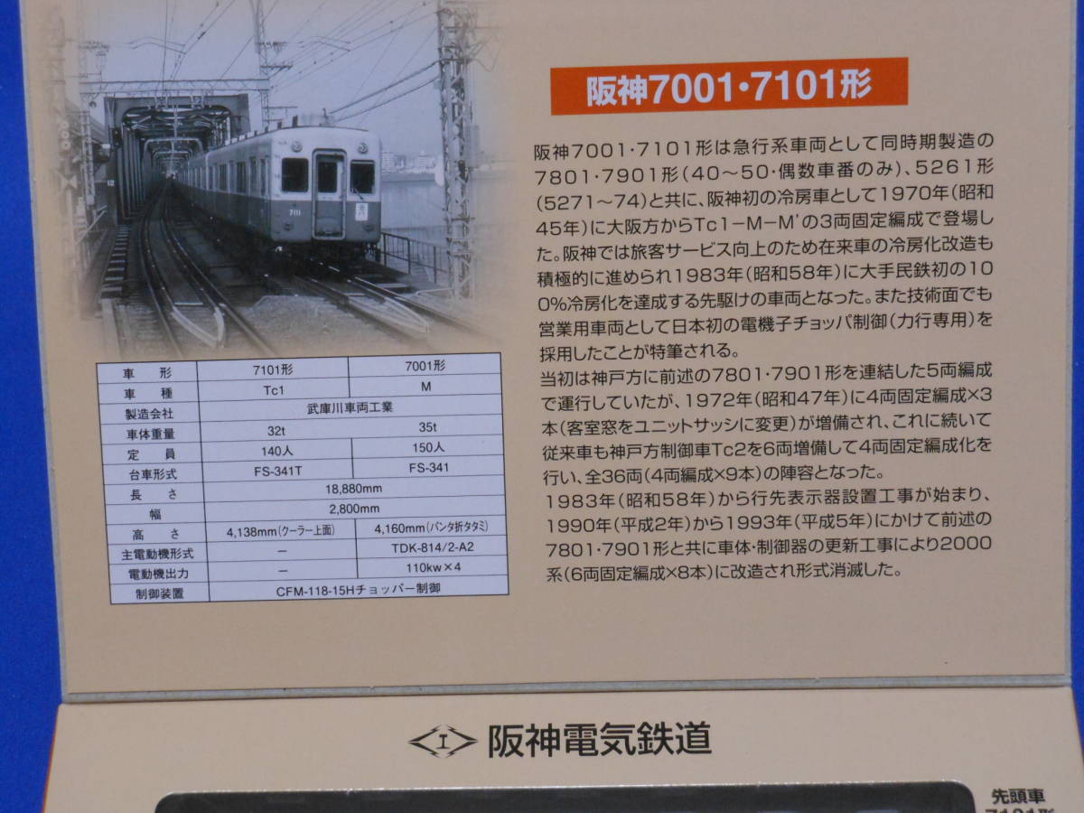 ■鉄道コレクション 鉄コレ 阪神 7001・7101形 2両セット 行先表示器設置前_画像4