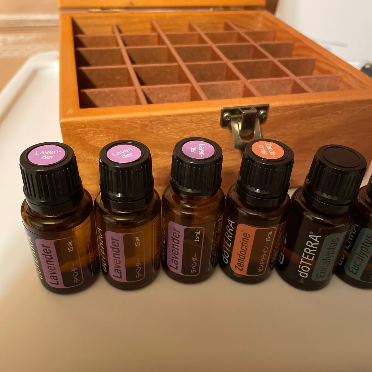 doTERRA エッセンシャルオイル18本セット　使用品　ウッドボックス25本用　スプレー備品おまけ