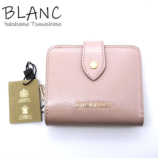 超ポイントバック祭】 二つ折り財布 バーバリー レザー 横浜BLANC