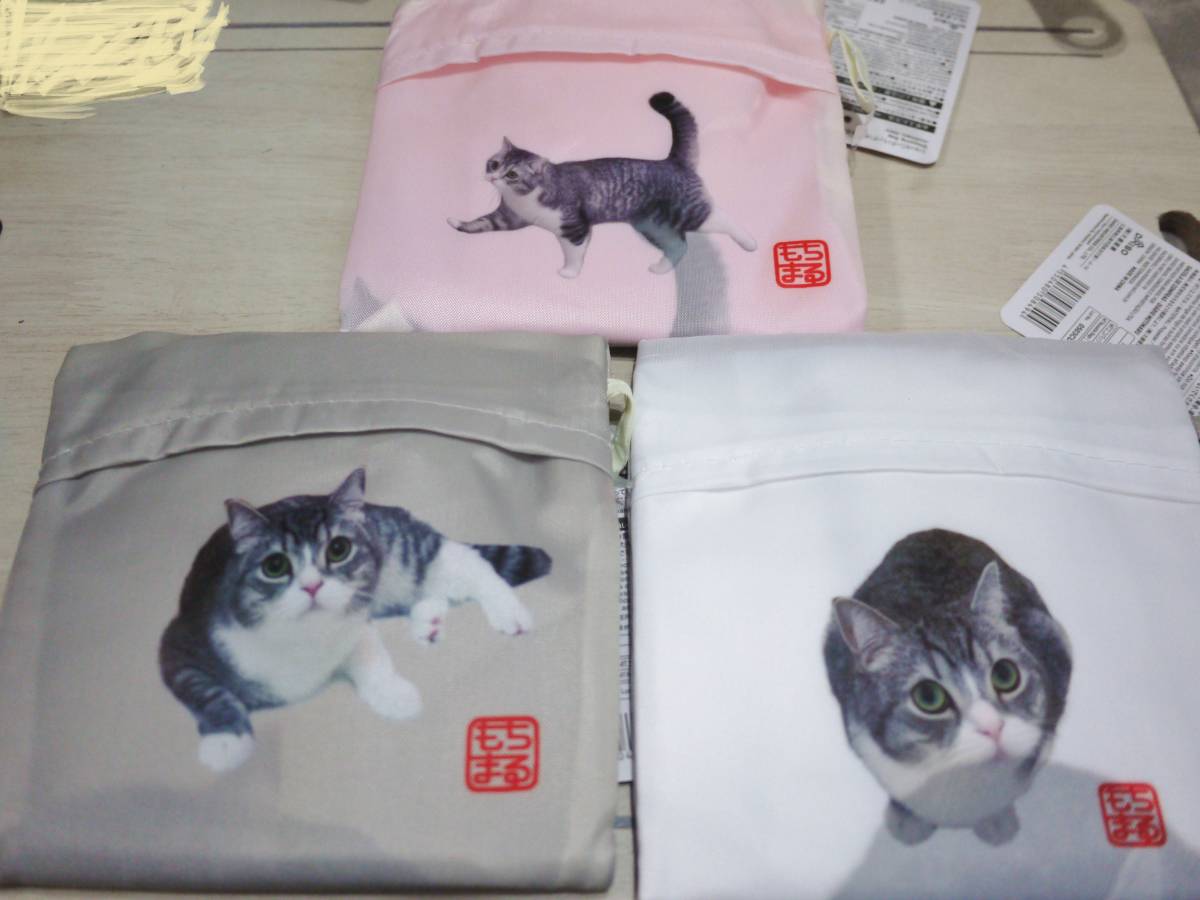 もちまる　DAISO　エコバッグ　新柄　ショッピングバッグ　3種　新品　未使用　タグ付き　猫　もち様　ダイソー　_画像1