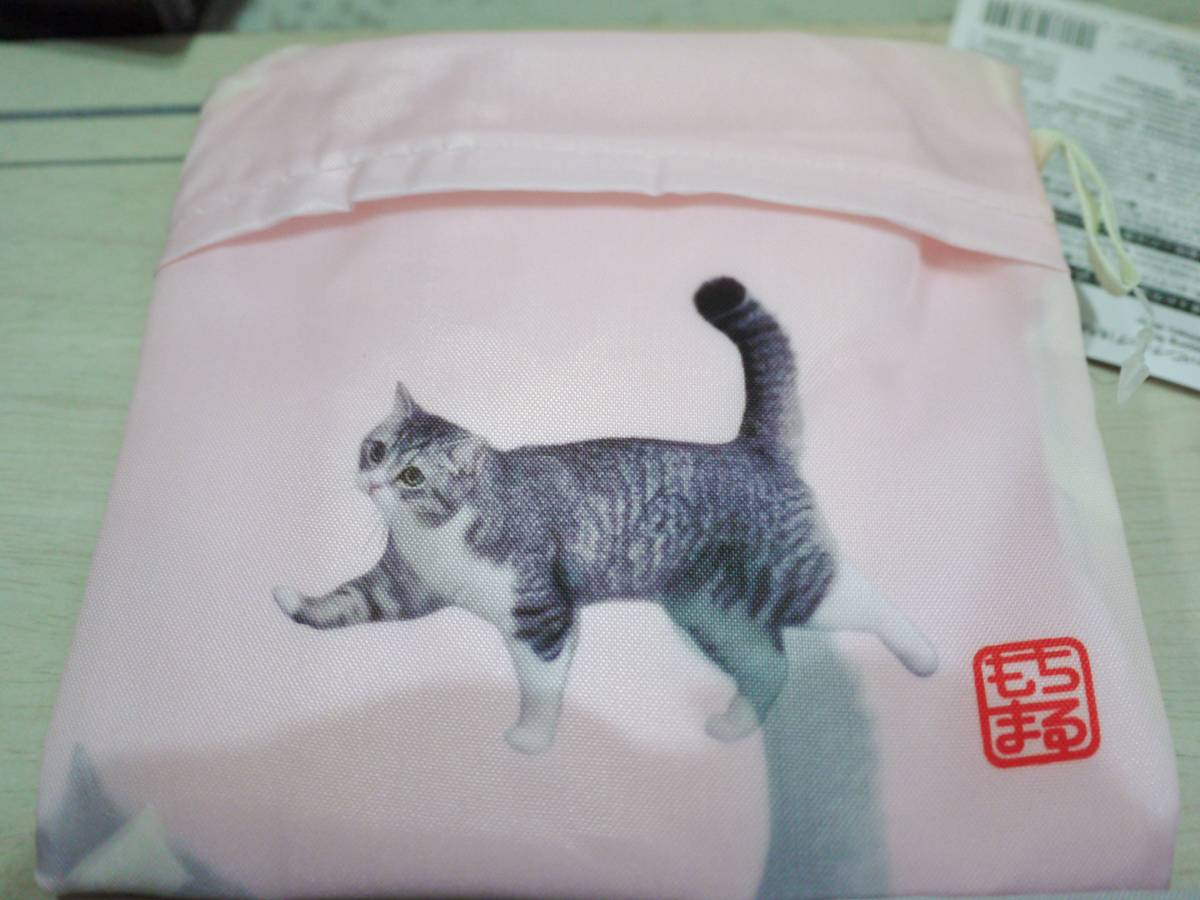 もちまる　DAISO　エコバッグ　新柄　ショッピングバッグ　ピンク　新品　未使用　タグ付き　猫　もち様　ダイソー　　_画像1
