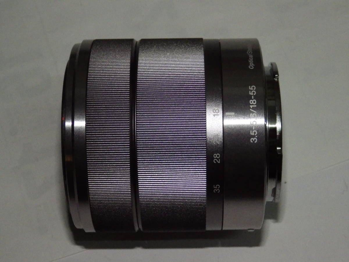 ■美品SONYソニー E18-55mmF3.5-5.6OSSシルバー■ ソニーEマウントAPS-Cサイズセンサー用標準ズームレンズ■手振れ補正■の画像3