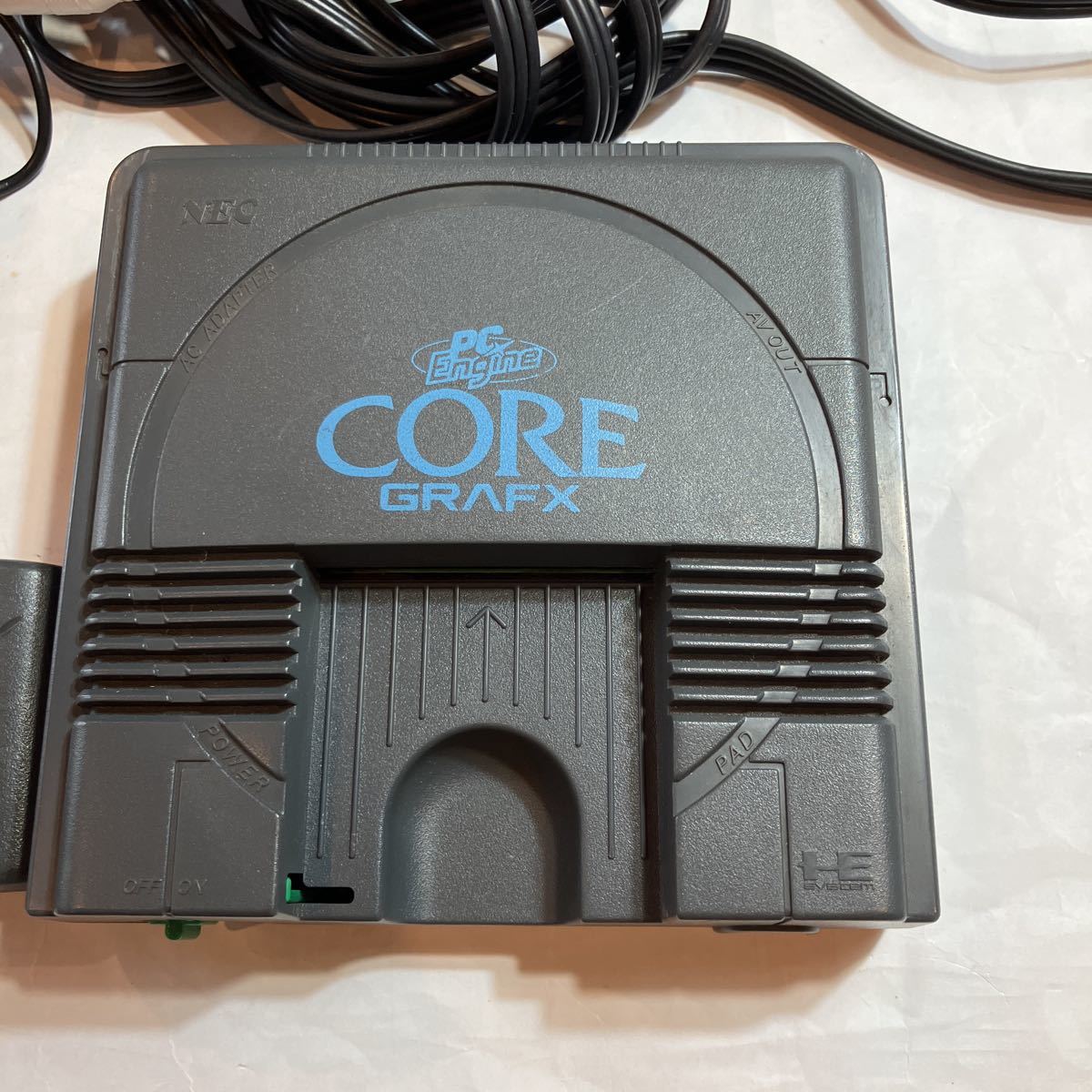 PC engine core graphics beautiful goods body, controller,AC adapter PAD-105,AV cable attaching operation verification settled 