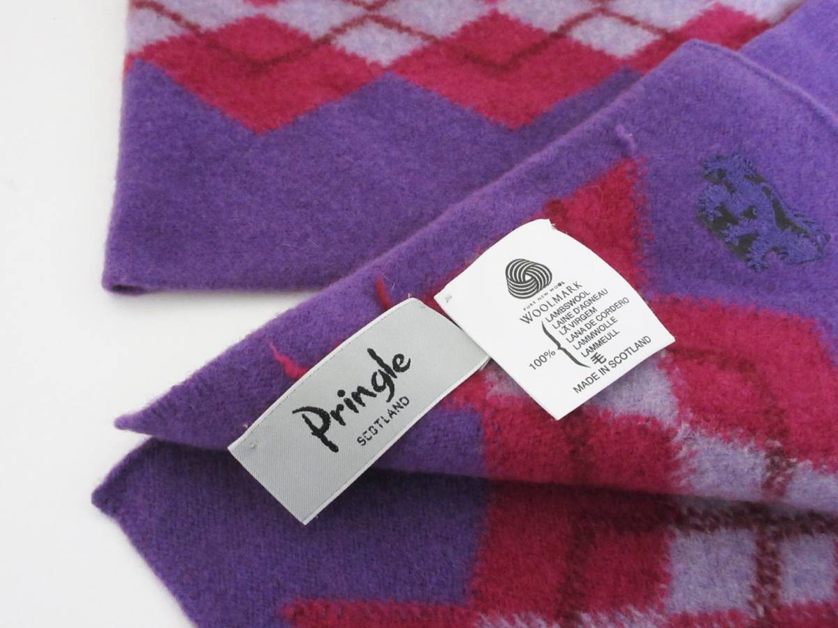  beautiful goods Pringle Pringlea-ga il wool muffler purple purple OW1807 higashi 4898