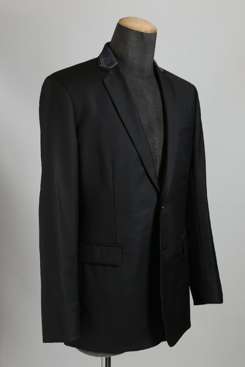 極美品 ディオールオム Dior HOMME / 15AW 襟デニム / 2B テーラード
