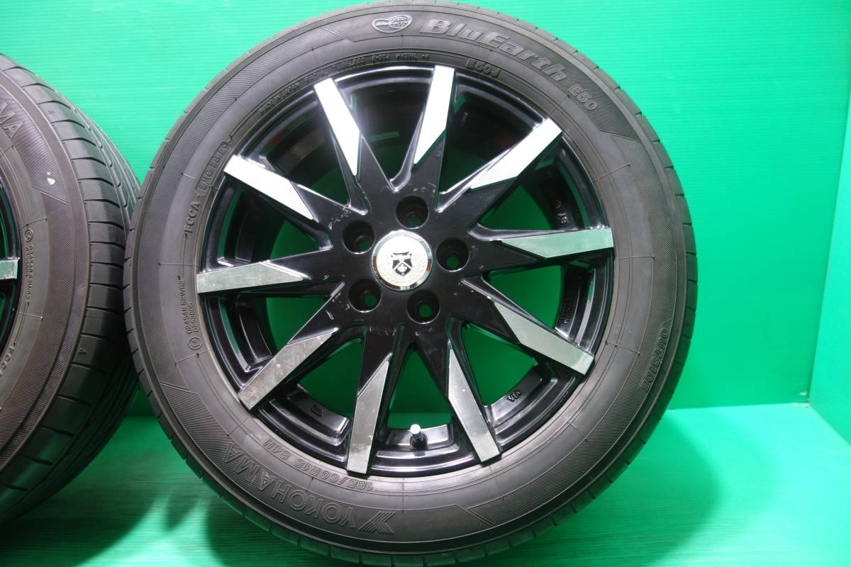 K2005-19 送料無料 185/60R15 夏タイヤ 4本セット YOKOHAMA BluEarth E50 8分山 溝たっぷり シエンタ ラクティス 5H PCD100_画像3