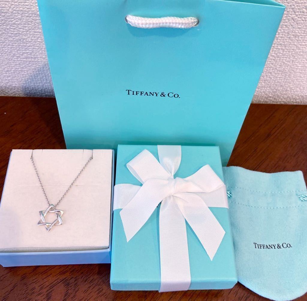 新品 正規品 ◎プレゼント 仕様◎ティファニーtiffany&co. ネックレス ダビデ シルバー ケース巾着紙袋リボン箱 スターオブダビデ_画像3