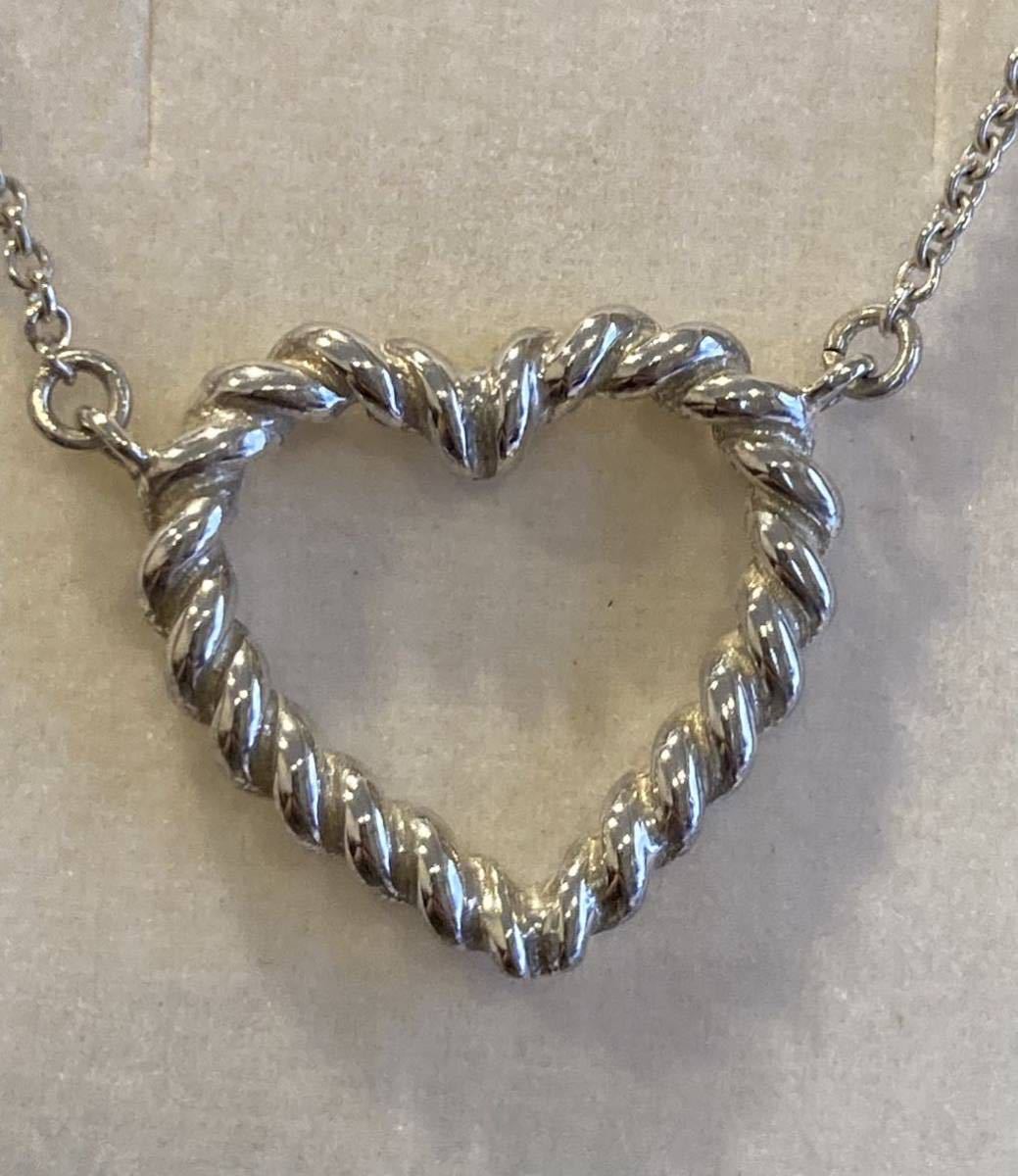 ◎付属品なし◎ 新品 正規品 ティファニー tiffany&co. ネックレス ツイストハート ペンダント スターリングシルバー ハート シルバー