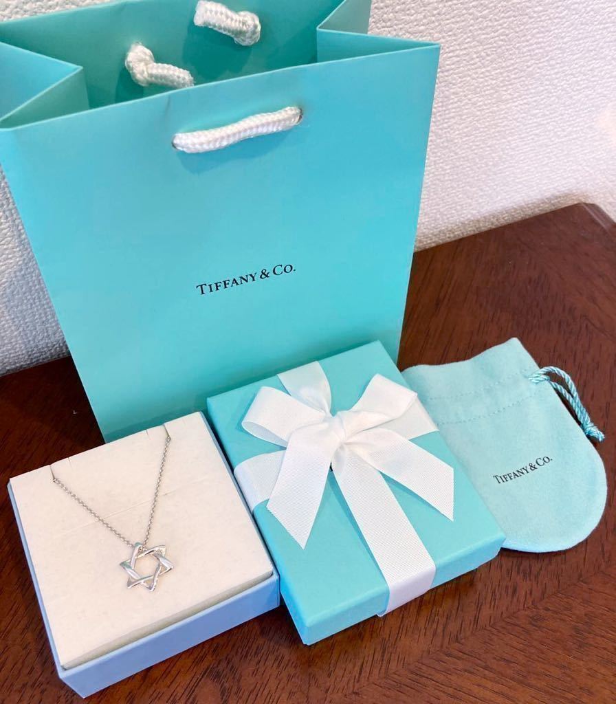 新品 正規品 ◎プレゼント 仕様◎ティファニーtiffany&co. ネックレス ダビデ シルバー ケース巾着紙袋リボン箱 スターオブダビデ