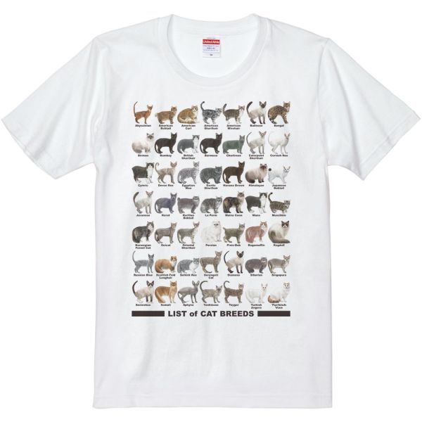 猫のリスト/半袖Ｔシャツ/メンズM/白・新品・メール便 送料無料_猫のリスト／Ｔシャツ