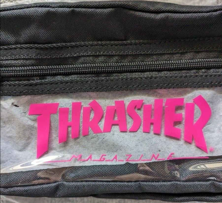 THRASHER/スラッシャー　クリア　ショルダーバッグ (クリアポケット) ウエストバッグ 2 WAY ベルト付
