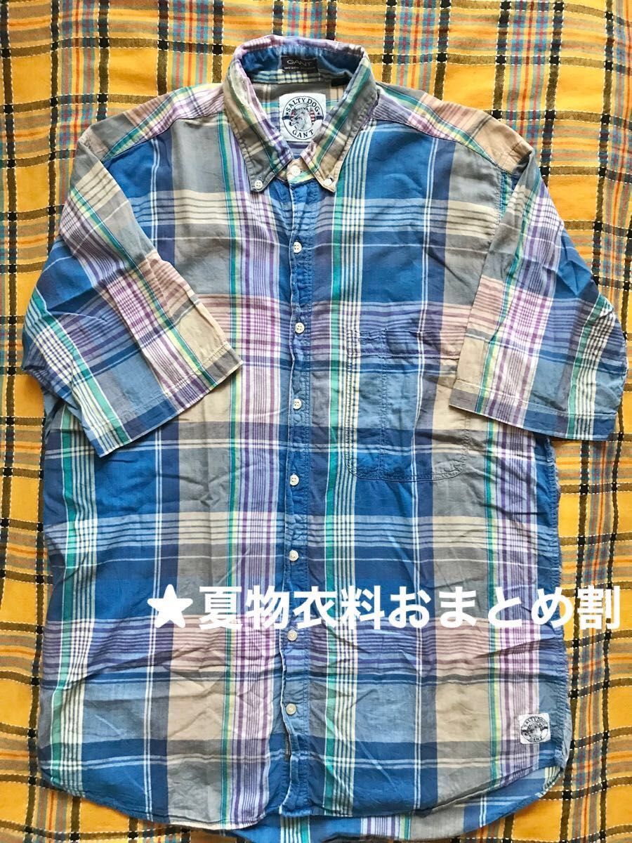 SALTY DOG GANT ボタンダウン　チェックシャツ　90s ヴィンテージ